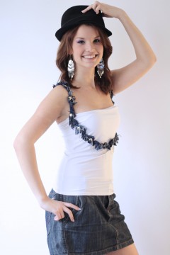 Top with groovy ribbon strap